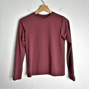 REI Plum Long Sleeve Baselayer with Thumbholes Size M 10/12 EUC